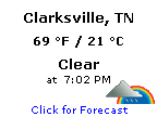 Click for Clarksville, Tennessee Forecast