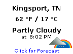 Click for Kingsport, Tennessee Forecast