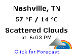 Click for Nashville, Tennessee Forecast