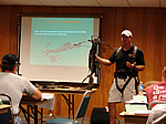 Instruction on using a bow safely in a Hunter Education class