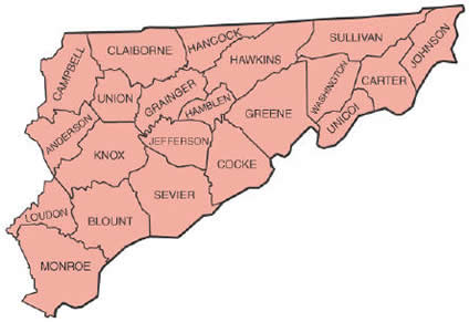 TWRA Region 4 Map